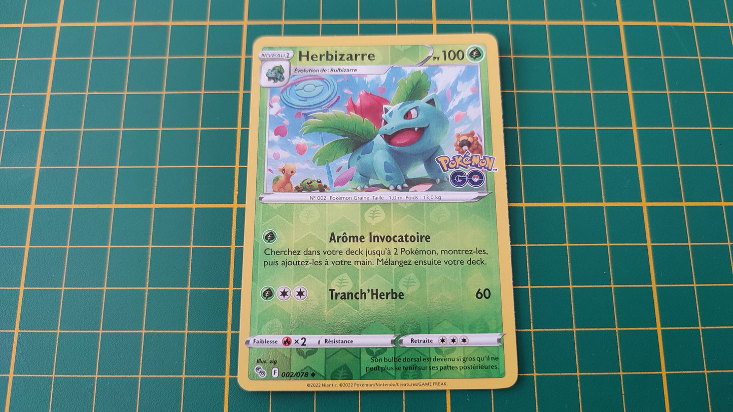 002/078 Carte Pokémon Herbizarre peu commune reverse Epée et Bouclier EB10.5 Pokémon Go #B10