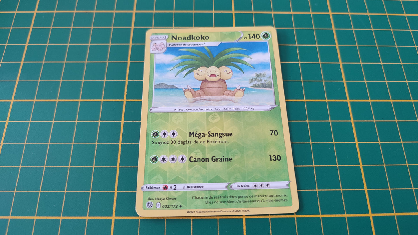 002/172 Carte Pokémon Noadkoko peu commune reverse Epée et Bouclier EB09 Stars Etincelantes #B10