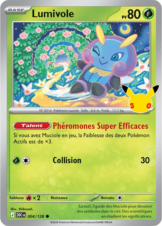 004/128 Carte Pokémon Lumivole Commune holographique série 30C 30ème anniversaire
