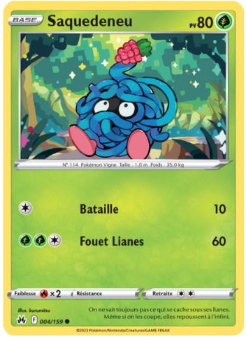 004/159 Carte Pokémon Saquedeneu commune Epée et Bouclier EB12.5 Zénith Suprême