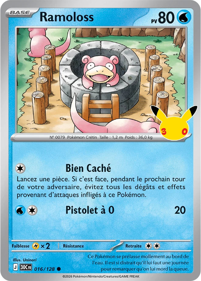 016/128 Carte Pokémon Ramoloss Commune holographique série 30C 30ème anniversaire