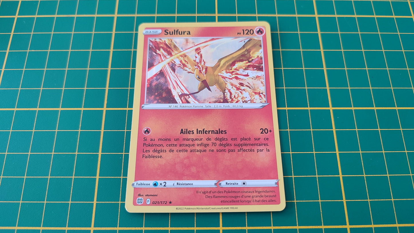 021/172 Carte Pokémon Sulfura rare holographique Epée et Bouclier EB09 Stars Etincelantes #B10