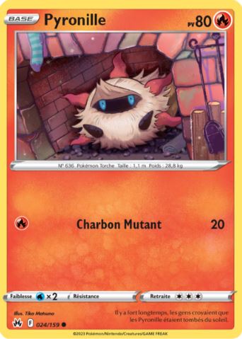 024/159 Carte Pokémon Pyronille commune Epée et Bouclier EB12.5 Zénith Suprême