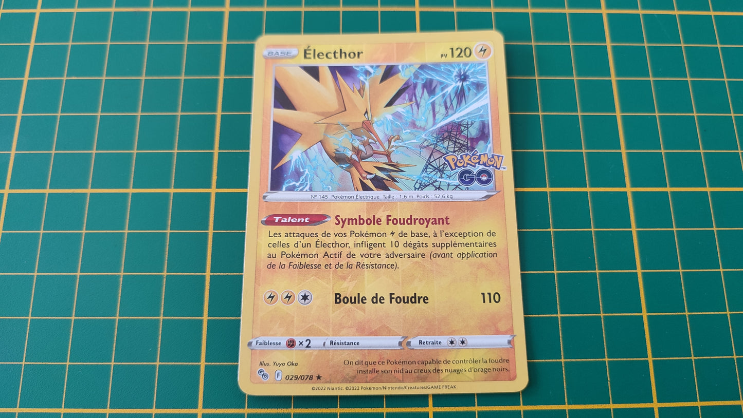 029/078 Carte Pokémon Electhor rare reverse Epée et Bouclier EB10.5 Pokémon Go #B10