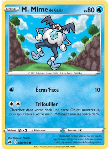 030/159 Carte Pokémon M. Mime de Galar commune Epée et Bouclier EB12.5 Zénith Suprême