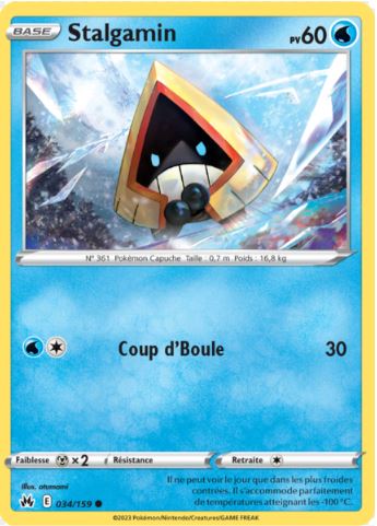 034/159 Carte Pokémon Stalgamin commune Epée et Bouclier EB12.5 Zénith Suprême