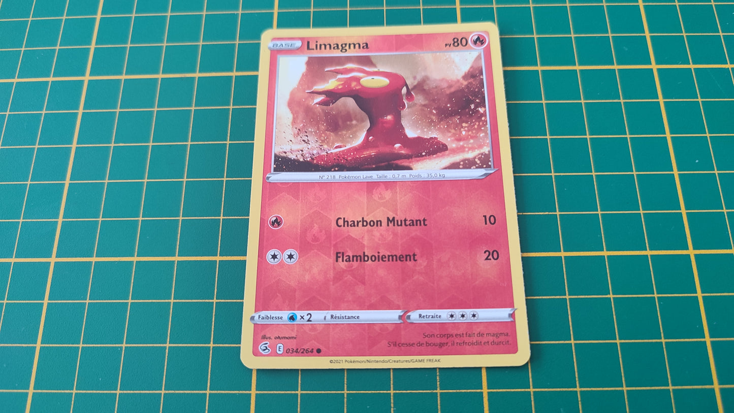 034/264 Carte Pokémon Limagma commune reverse Epée et Bouclier EB08 Poing de Fusion #B10