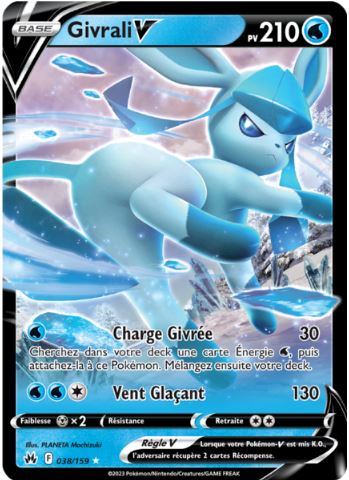 038/159 Carte Pokémon Givrali V Holographique rare Epée et Bouclier EB12.5 Zénith Suprême