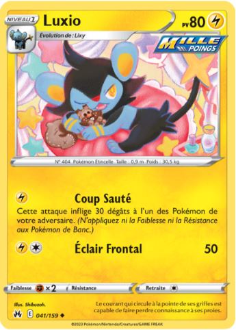 041/159 Carte Pokémon Luxio peu commune Epée et Bouclier EB12.5 Zénith Suprême