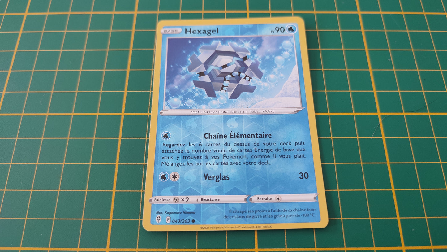 043/203 Carte Pokémon Hexagel commune reverse Epée et Bouclier EB07 Evolution Céleste #B10