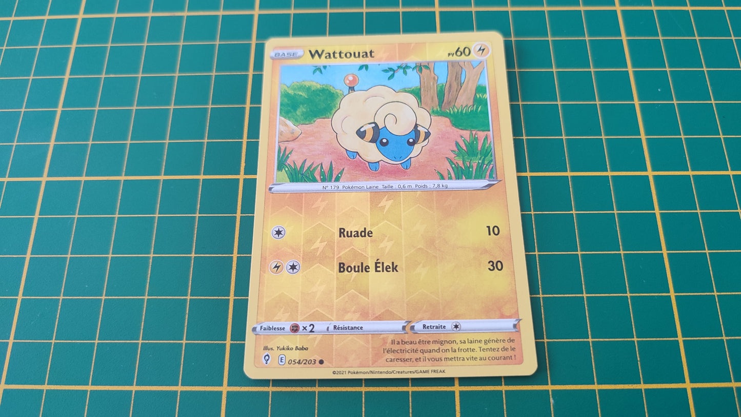 054/203 Carte Pokémon Wattouat commune reverse Epée et Bouclier EB07 Evolution Céleste #B10