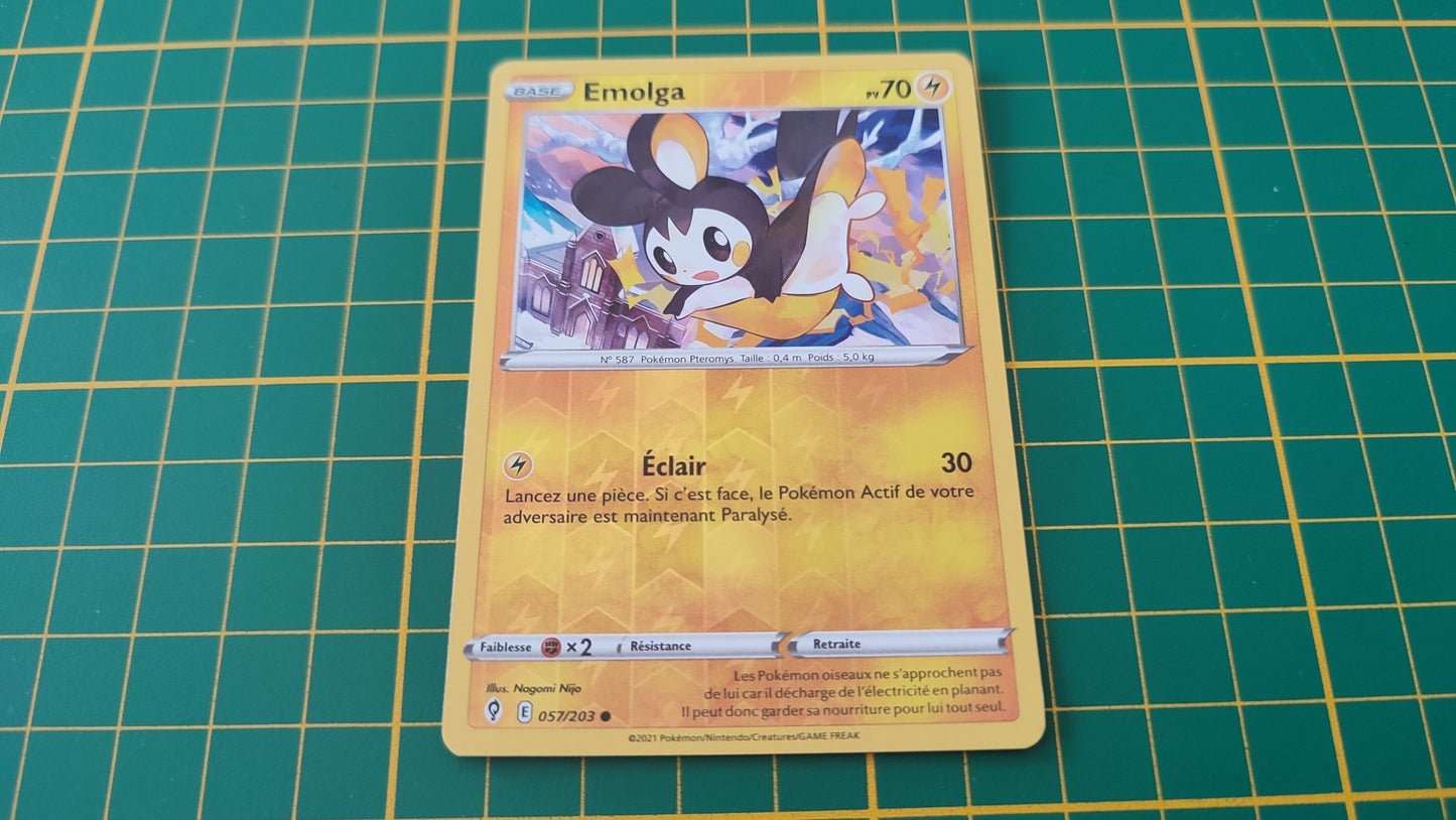 057/203 Carte Pokémon Emolga commune reverse Epée et Bouclier EB07 Evolution Céleste #B10