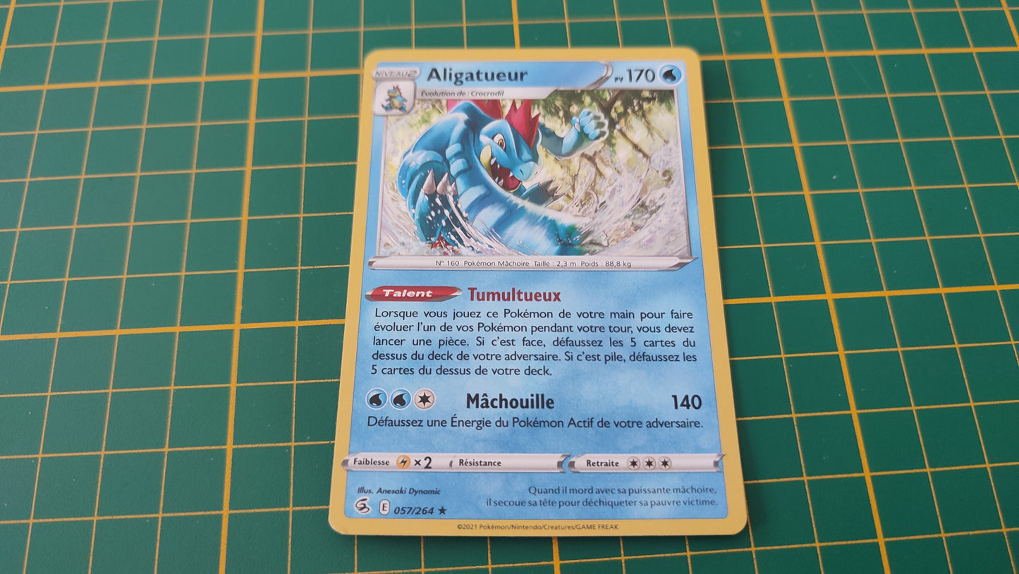 057/264 Carte Pokémon Aligatueur rare holographique Epée et Bouclier EB08 Poing de Fusion #B10