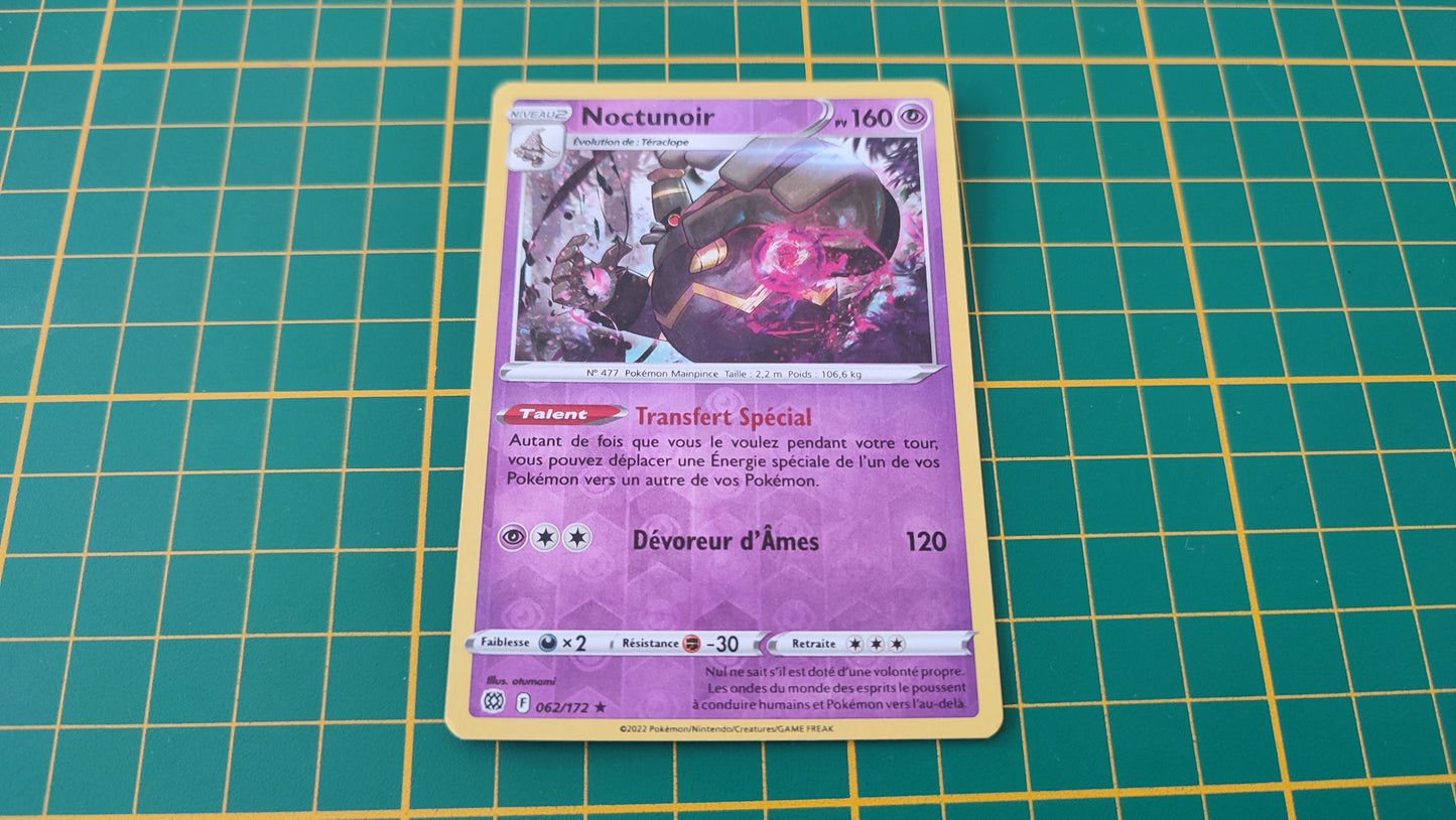 062/172 Carte Pokémon Noctunoir rare reverse Epée et Bouclier EB09 Stars Etincelantes #B10