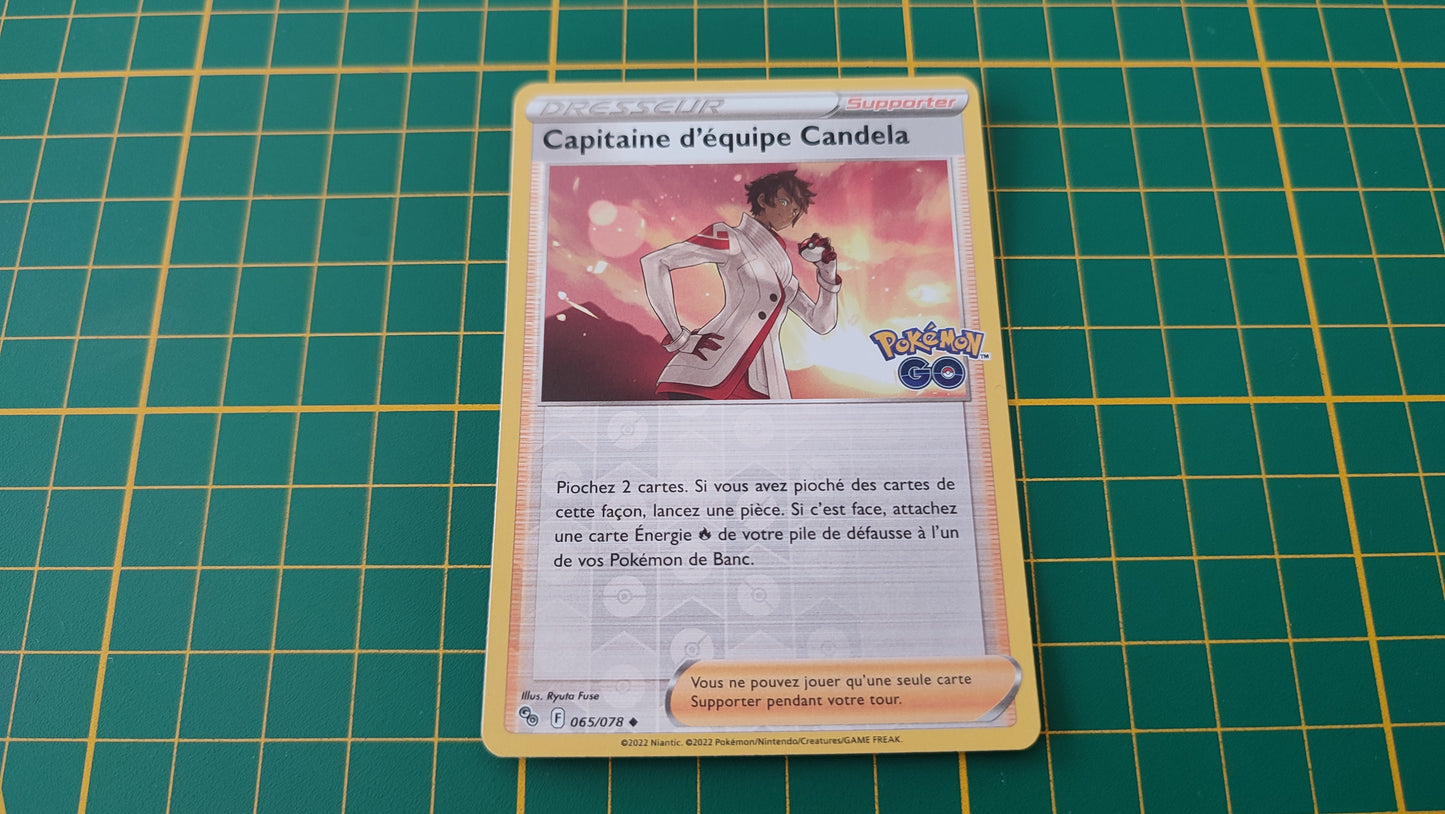 065/078 Carte Pokémon Capitaine d'équipe Candela peu commune reverse Epée et Bouclier EB10.5 Pokémon Go #B10