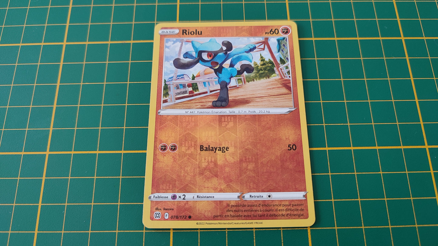 078/172 Carte Pokémon Riolu commune reverse Epée et Bouclier EB09 Stars Etincelantes #B10