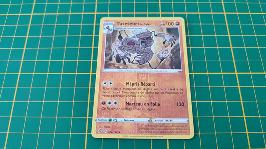 102/192 Carte Pokémon Tutétékri de Galar rare reverse Epée et Bouclier EB02 Clash des Rebelles #B10