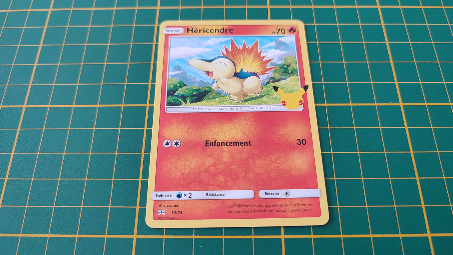 10/25 Carte Pokémon Héricendre 10/25 Promo McDonald's 2021 25 ans #B91-3