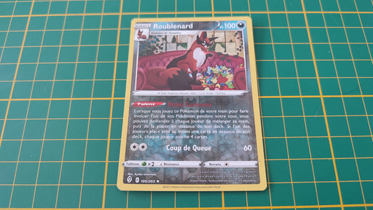 105/203 Carte Pokémon Roublenard rare reverse Epée et Bouclier EB07 Evolution Céleste #B10