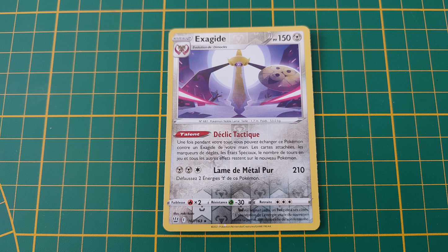 107/163 Carte Pokémon Exagide rare reverse Epée et Bouclier EB05 Styles de combat #B10