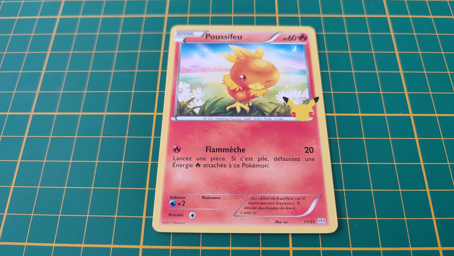 11/25 Carte Pokémon Poussifeu 11/25 Promo McDonald's 2021 25 ans #B91-2