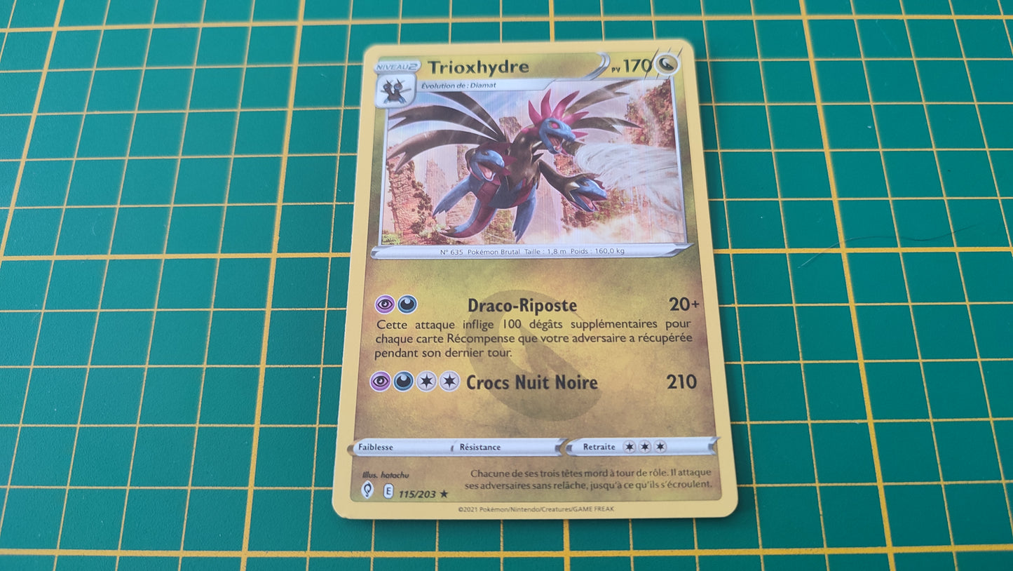 115/203 Carte Pokémon Trioxhydre rare holographique Epée et Bouclier EB07 Evolution Céleste #B10