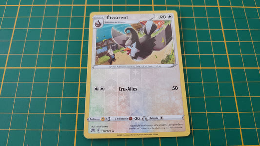 118/172 Carte Pokémon Etourvol peu commune reverse Epée et Bouclier EB09 Stars Etincelantes #B10