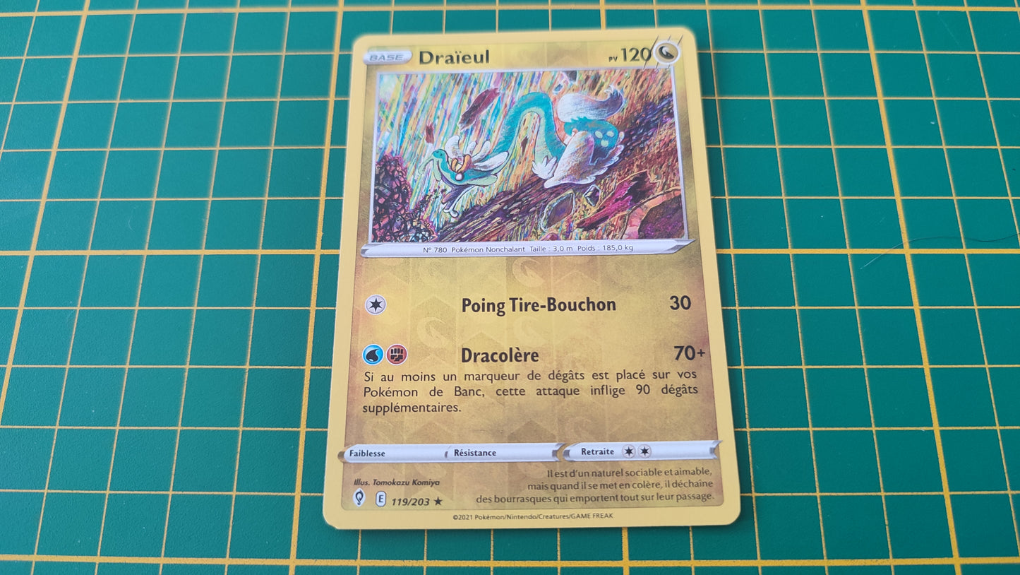 119/203 Carte Pokémon Draieul rare reverse Epée et Bouclier EB07 Evolution Céleste #B10