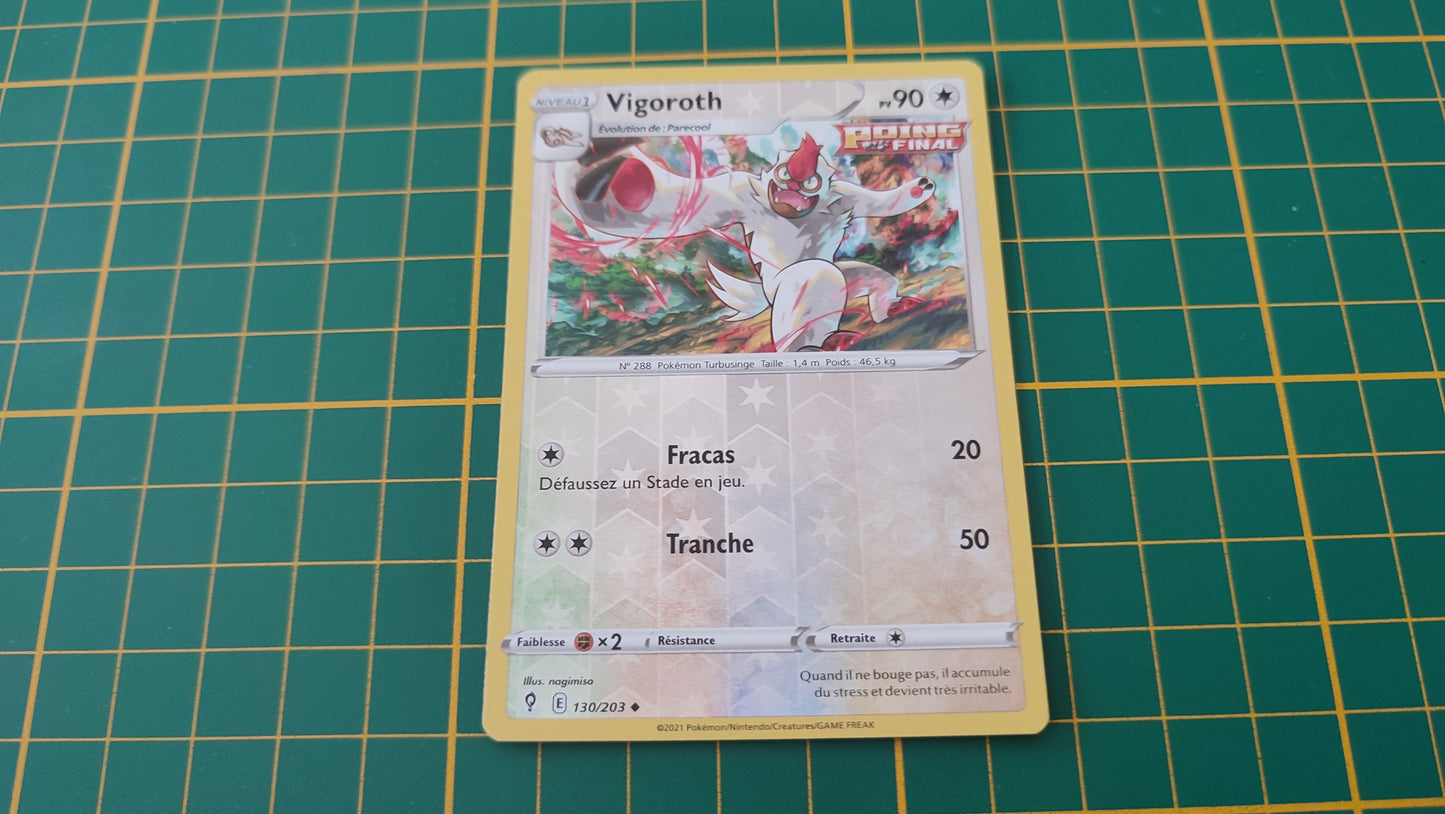 130/203 Carte Pokémon Vigoroth peu commune reverse Epée et Bouclier EB07 Evolution Céleste #B10