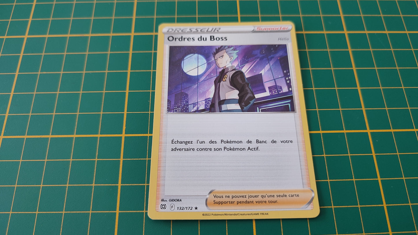 132/172 Carte Pokémon Ordres du Boss rare holographique Epée et Bouclier EB09 Stars Etincelantes #B10