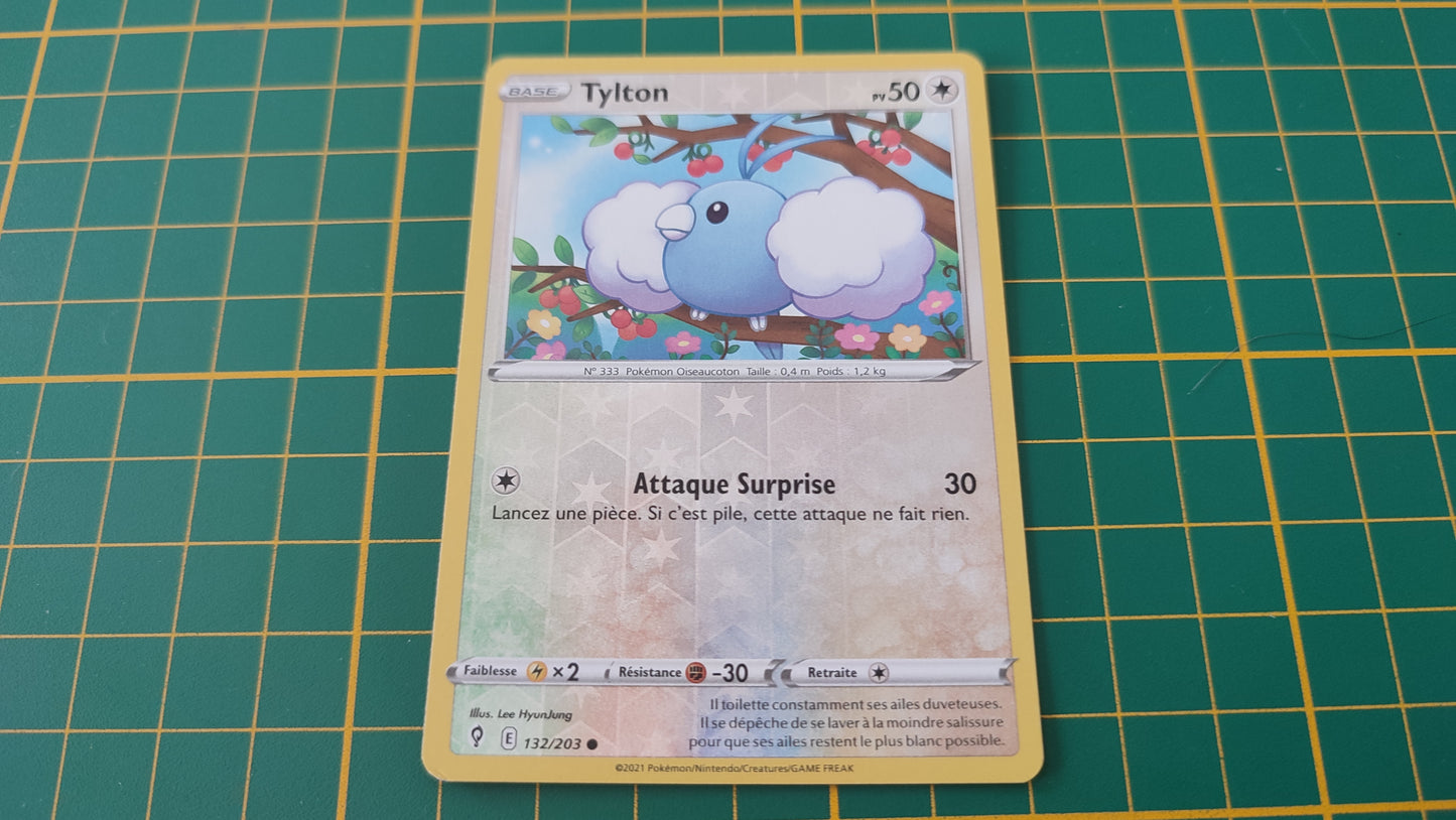 132/203 Carte Pokémon Tylton commune reverse Epée et Bouclier EB07 Evolution Céleste #B10