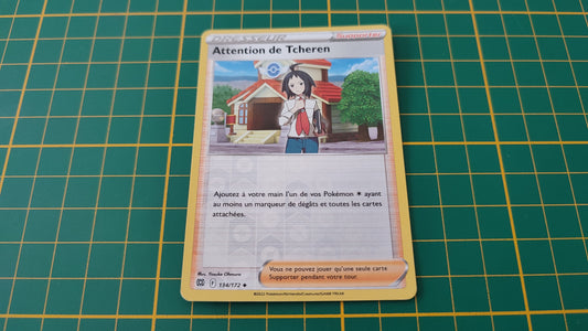 134/172 Carte Pokémon Attention de Tcheren peu commune reverse Epée et Bouclier EB09 Stars Etincelantes #B10