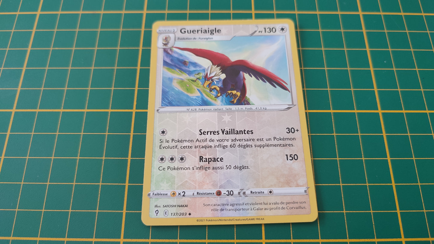 137/203 Carte Pokémon Gueriaigle peu commune reverse Epée et Bouclier EB07 Evolution Céleste #B10