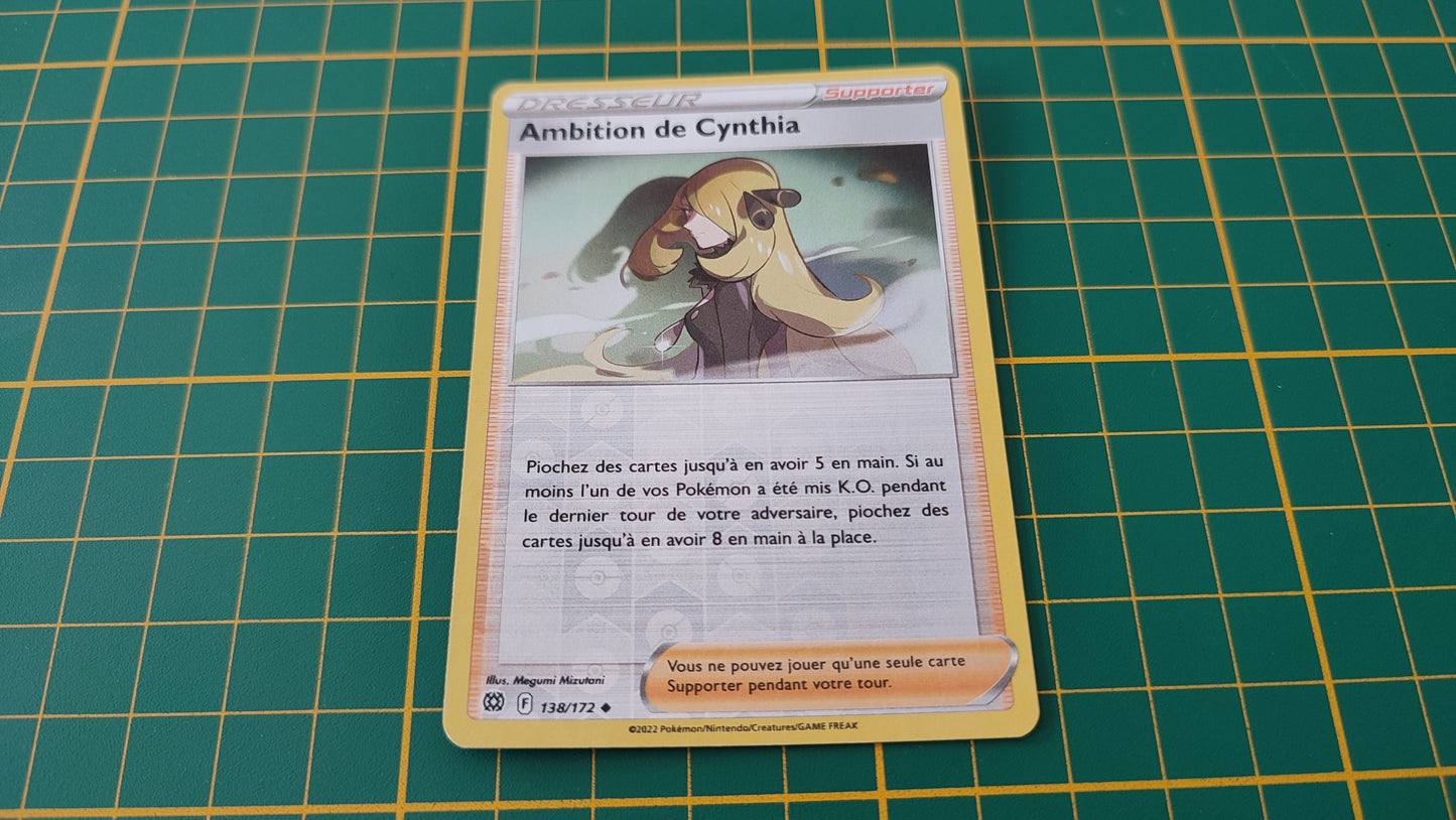 138/172 Carte Pokémon Ambition de Cynthia peu commune reverse Epée et Bouclier EB09 Stars Etincelantes #B10