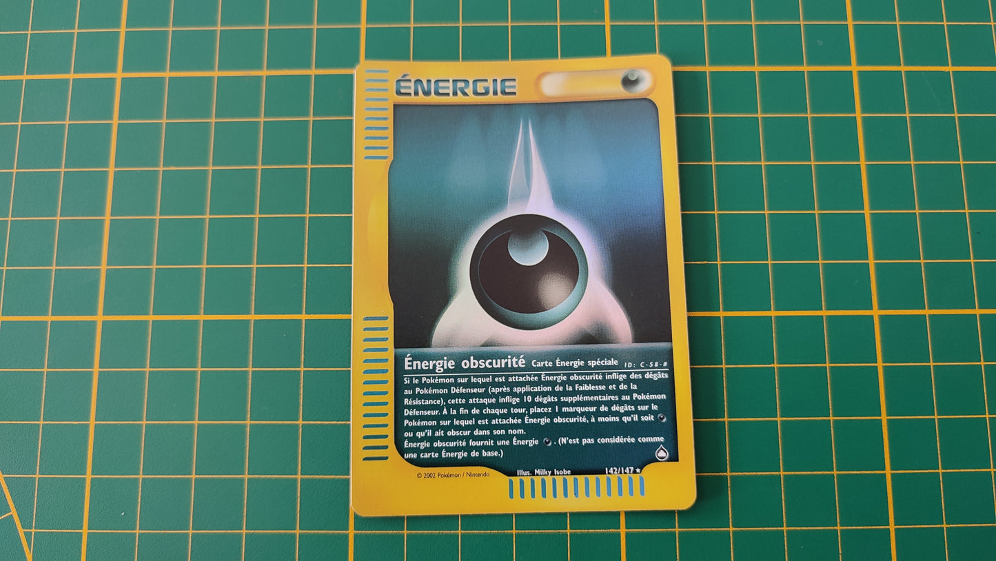 142/147 Carte Pokémon Energie obscurité 142/147 rare reverse Aquapolis Wizards #A73