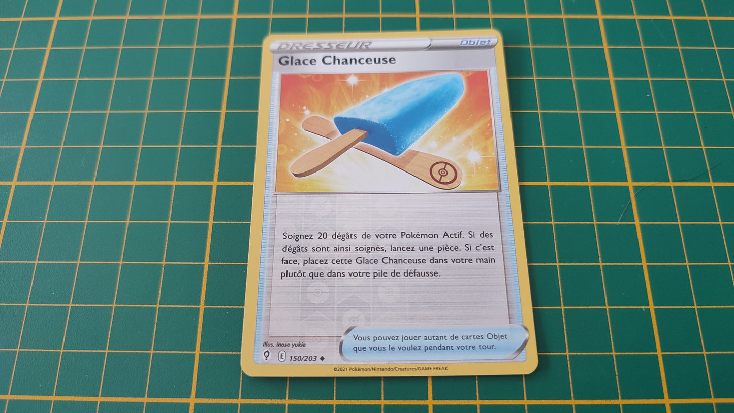 150/203 Carte Pokémon Glace Chanceuse peu commune reverse Epée et Bouclier EB07 Evolution Céleste #B10