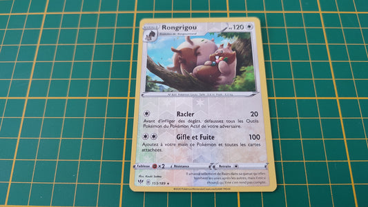 153/189 Carte Pokémon Rongrigou rare reverse Epée et Bouclier EB03 Ténèbres Embrasées #B10