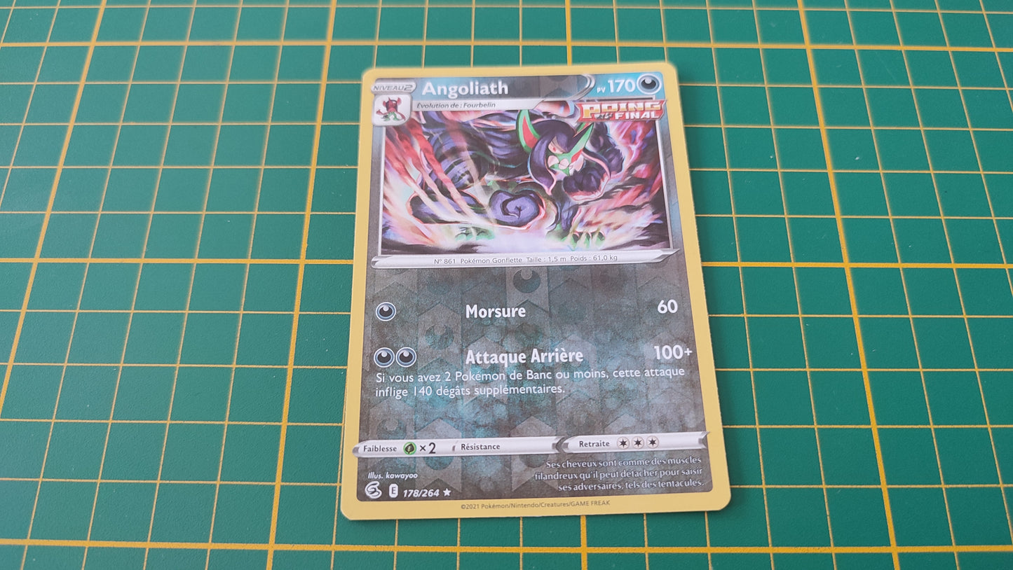 178/264 Carte Pokémon Angoliath rare reverse Epée et Bouclier EB08 Poing de Fusion #B10