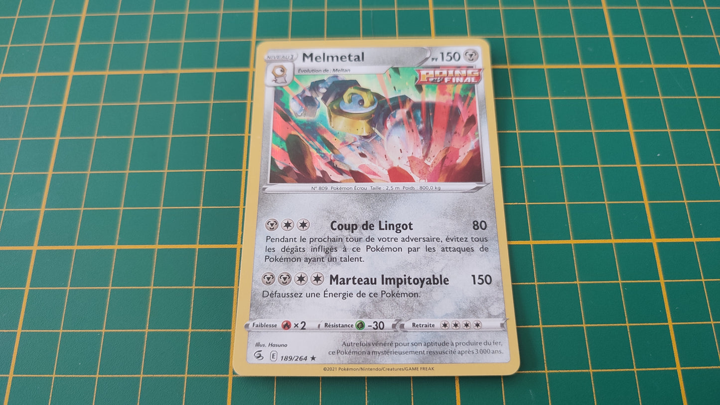 189/264 Carte Pokémon Melmetal rare holographique Epée et Bouclier EB08 Poing de Fusion #B10