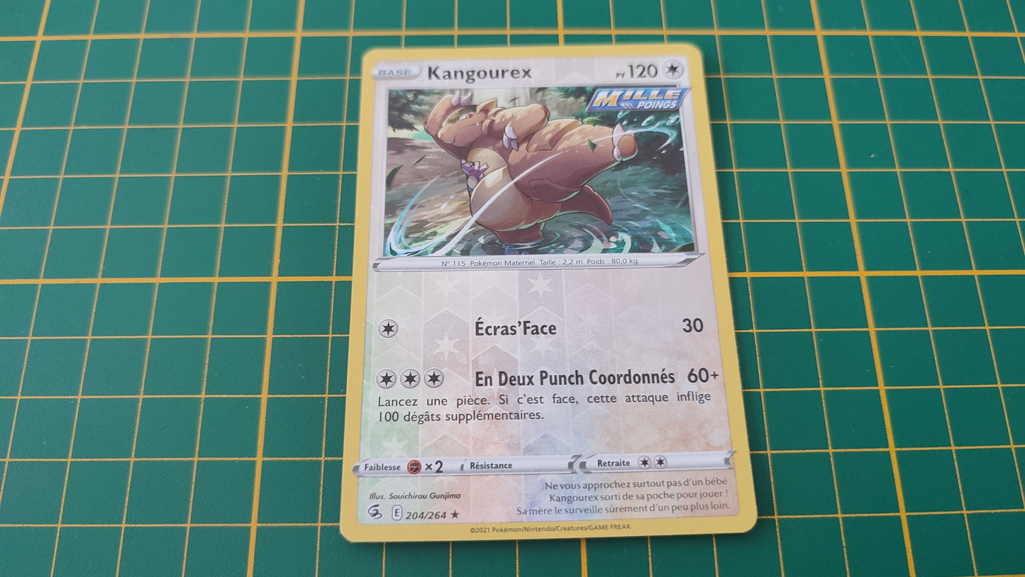 204/264 Carte Pokémon Kangourex rare reverse Epée et Bouclier EB08 Poing de Fusion #B10