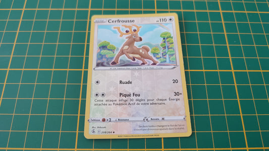 208/264 Carte Pokémon Cerfrousse peu commune reverse Epée et Bouclier EB08 Poing de Fusion #B10