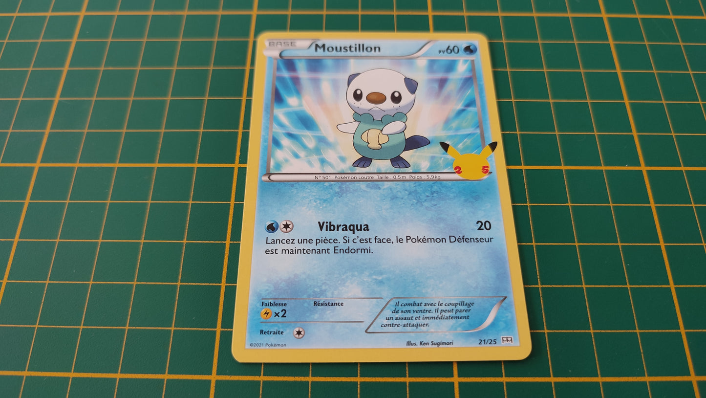 21/25 Carte Pokémon Moustillon 21/25 Promo McDonald's 2021 25 ans #B91-3