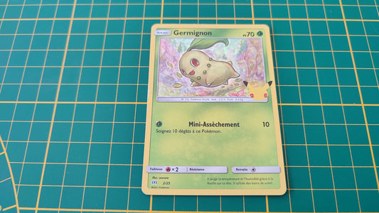 2/25 Carte Pokémon Germignon 2/25 Holographique Promo McDonald's 2021 25 ans #B91