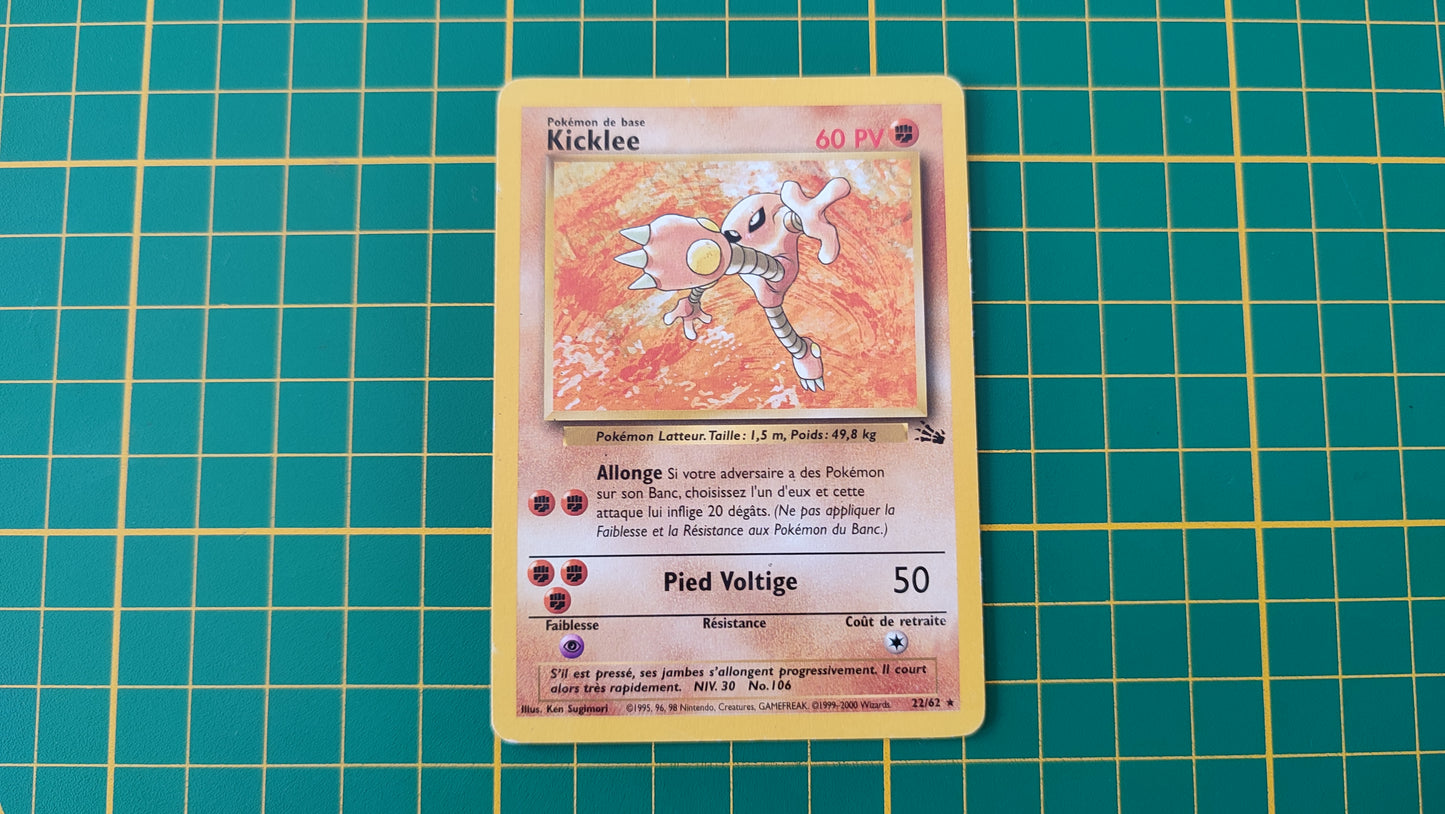 22/62 Carte Pokémon Kicklee 22/62 rare fossile Wizards #A73