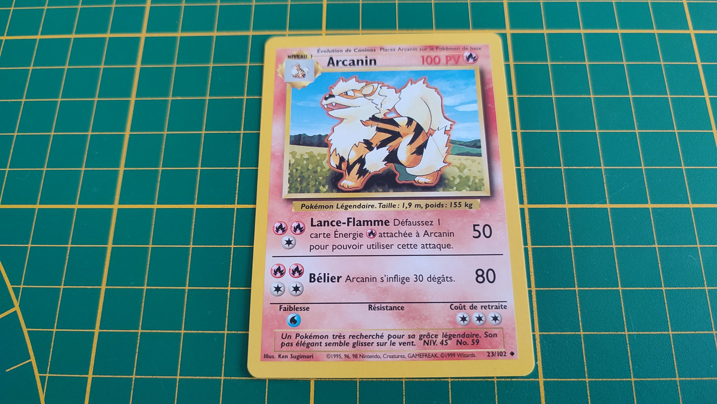 23/102 Carte Pokémon Arcanin peu commune 23/102 Wizards Set de base #C60