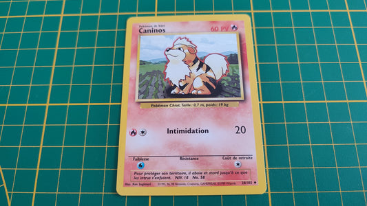 28/102 Carte Pokémon Caninos peu commune 28/102 Wizards Set de base #C60