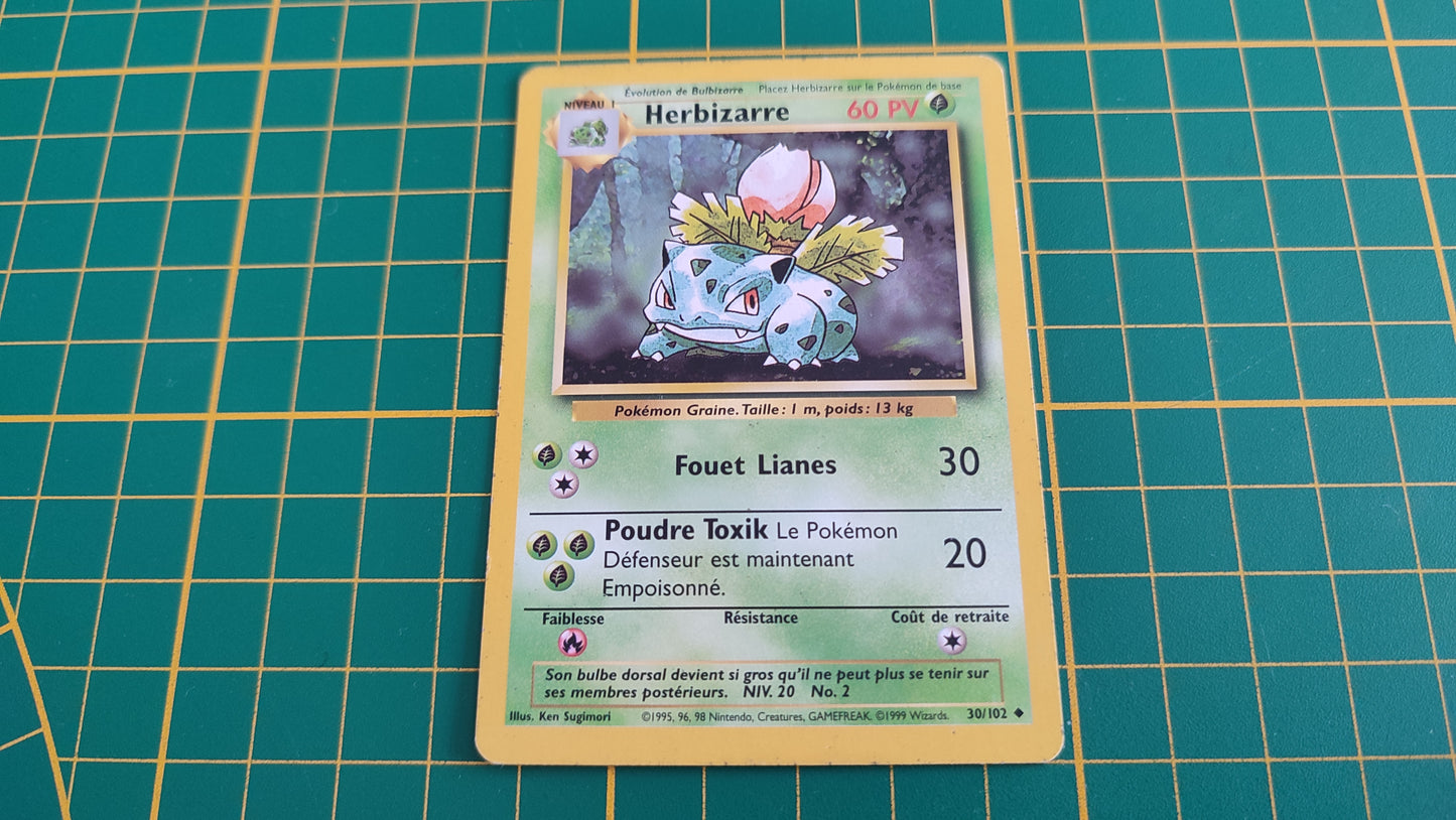 30/102 Carte Pokémon Herbizarre peu commune 30/102 Wizards Set de base #C60