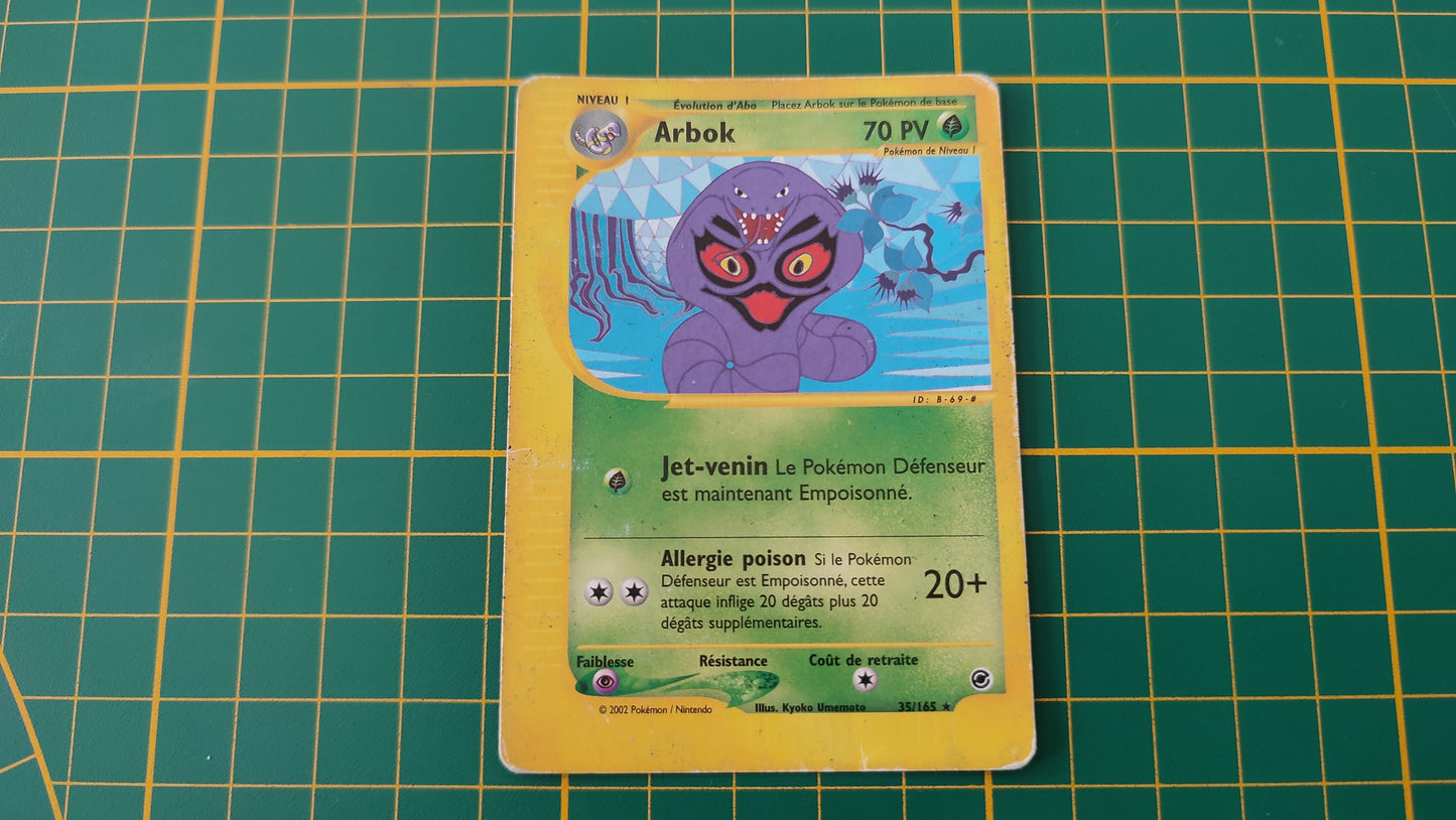 35/165 Carte Pokémon Arbok 35/165 rare Expédition Wizards #A73