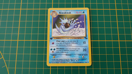 35/62 Carte Pokémon Akwakwak 35/62 peu commune 1ère édition fossile Wizards #A73