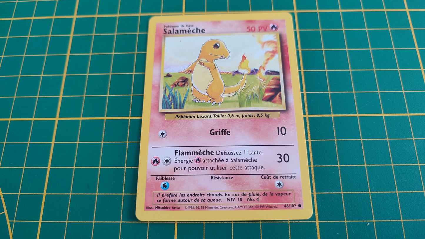 46/102 Carte Pokémon Salamèche 46/102 commune Wizards Set de base #C60